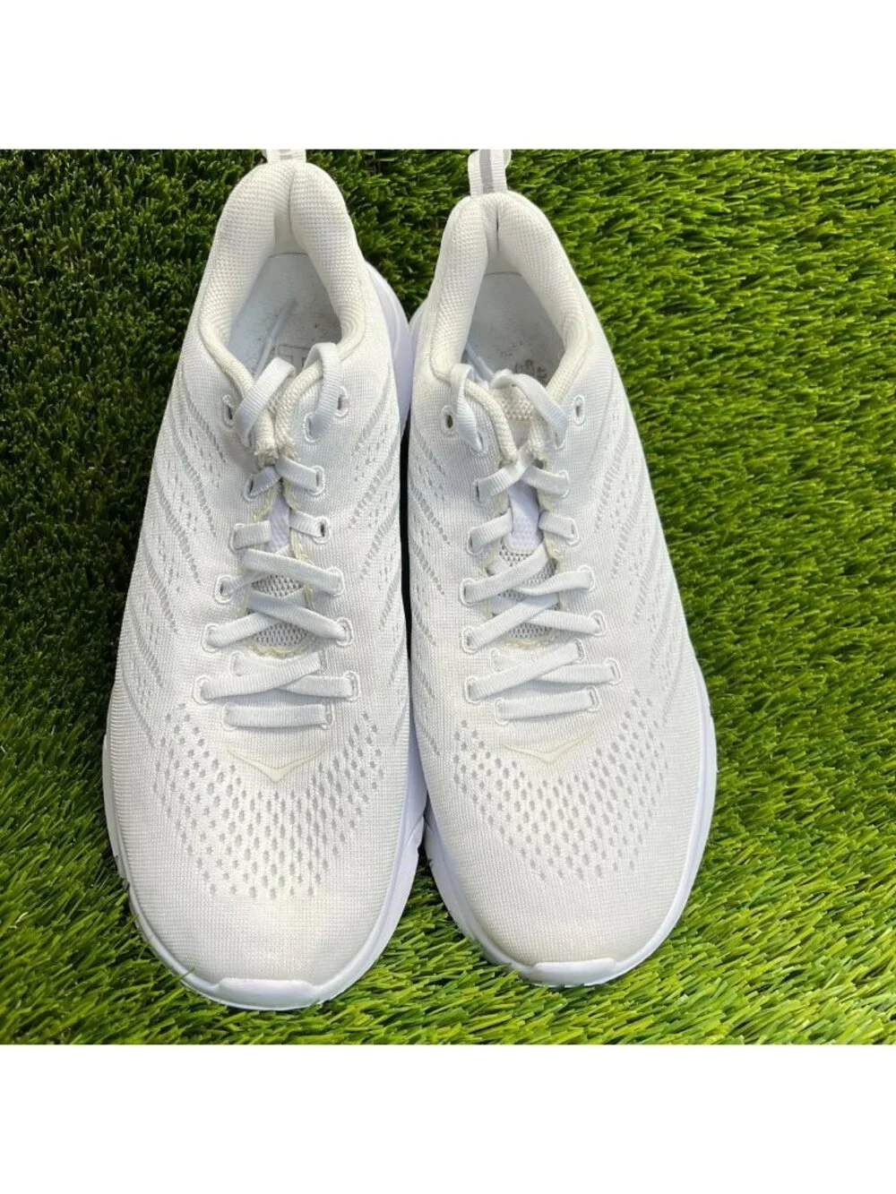 Hoka One One Hupana EM Womens Size 8 White Athletic Running Shoes Sneakers
